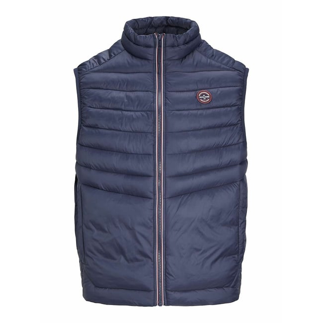 Doudoune sans manches bleu marine <span itemprop=