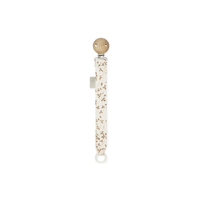 Attache sucette blanc cassé, marron <span itemprop=