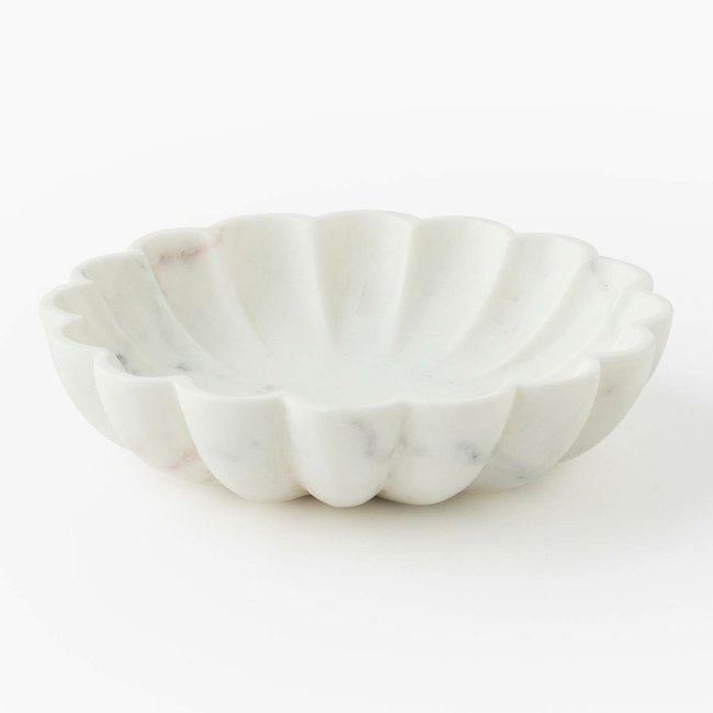 Coupelle marbre, 21cm Couleur blanc <span itemprop=