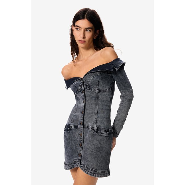 Robe en jean masha popova noir <span itemprop=
