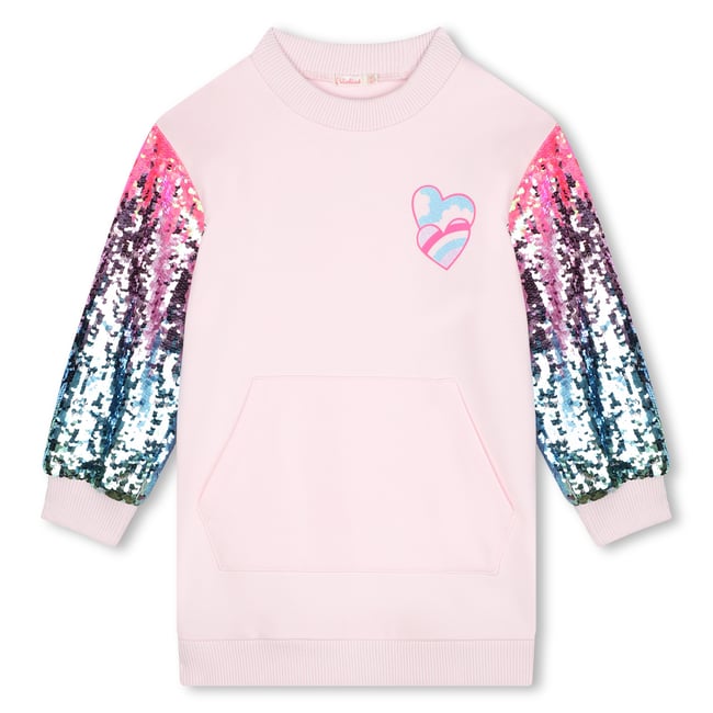 Robe à sequins baby pink <span itemprop=