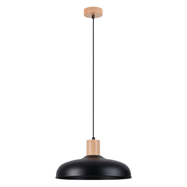 Suspension Acier Noir E27 1 Indy Couleur noir <span itemprop=