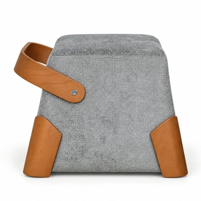 Pouf en tissu avec poignée IENA - PIER IMPORT