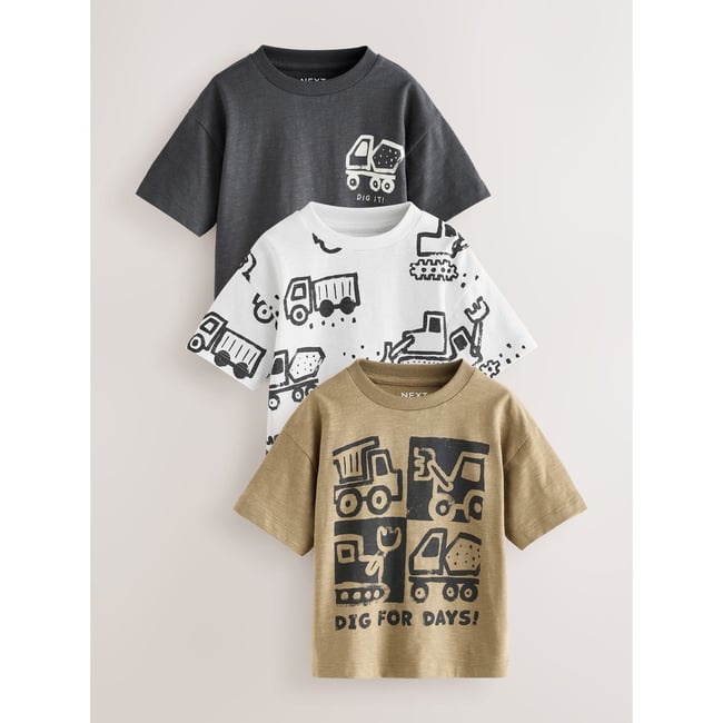 T-shirt imprimé à manches courtes, lot de 3 - NEXT