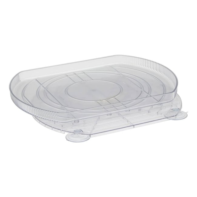 Organiseur pivotant ovale SMART FRIDGE transparent <span itemprop=