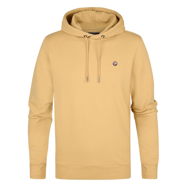 Sweat à capuche jaune cappuccino <span itemprop=