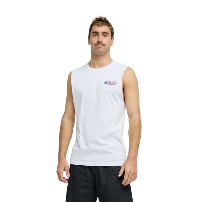 T-shirt sans manches EV QUIKGLOBE MUSCLE blanc white <span itemprop=
