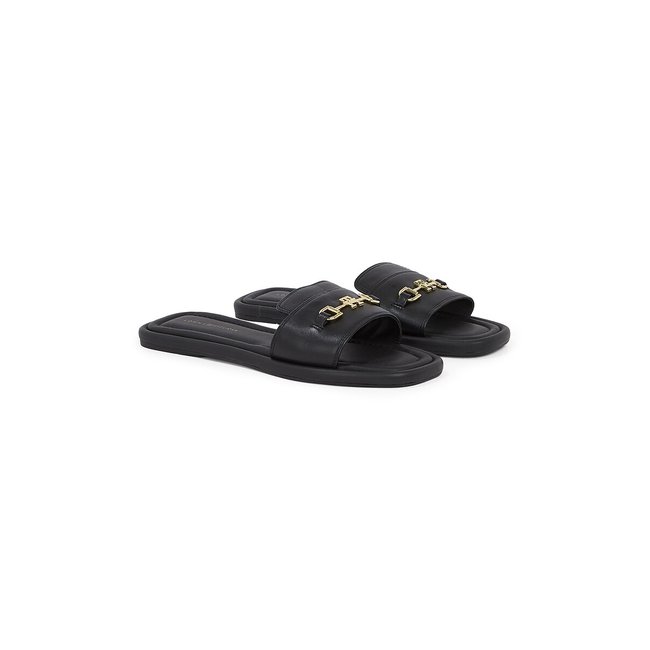 Mules plates en cuir  - TOMMY HILFIGER