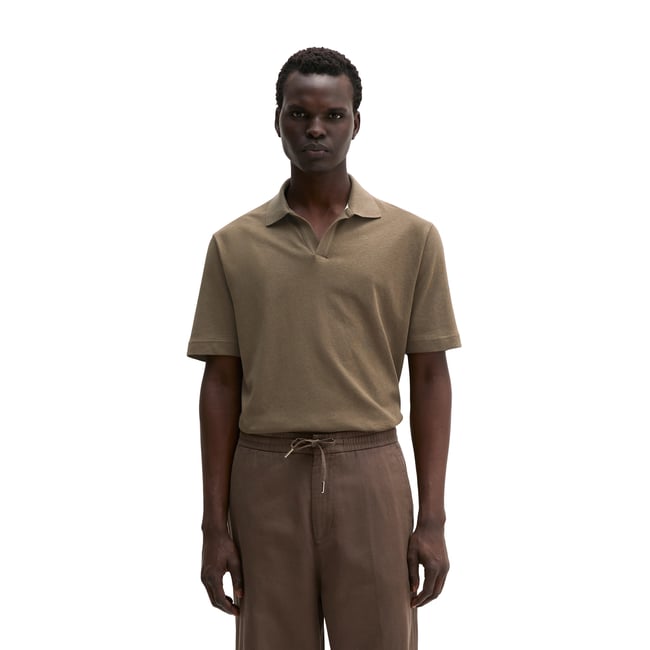T-shirt regular en coton et lin mélangés - MARC O'POLO