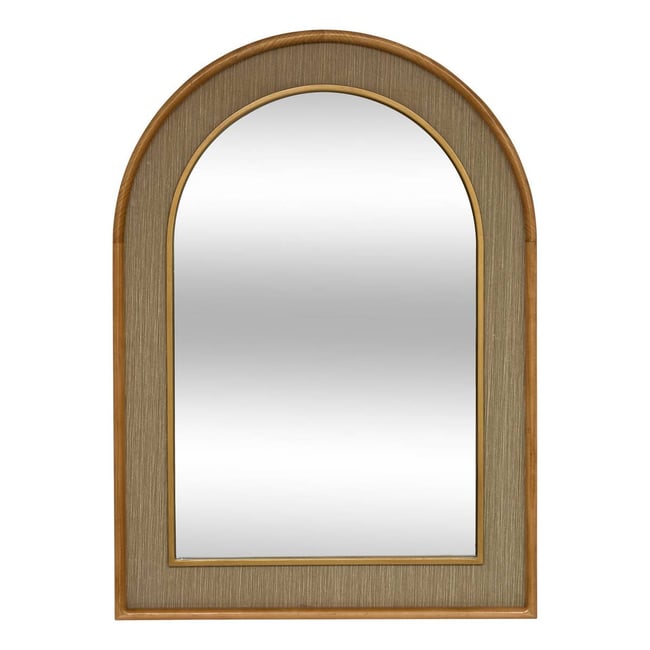 Miroir arche en pin BONNIE Couleur beige lin <span itemprop=