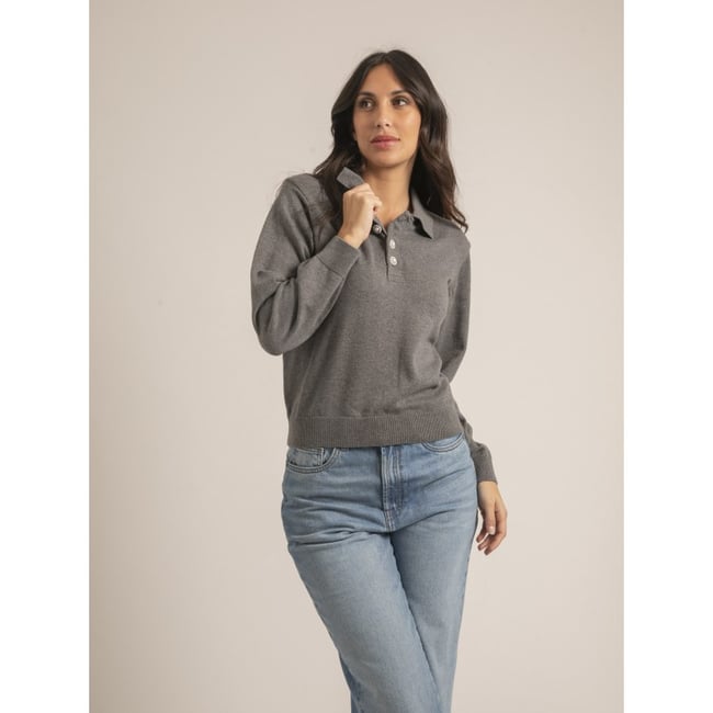 Pull Fin Col Polo Konor - DONA LISA