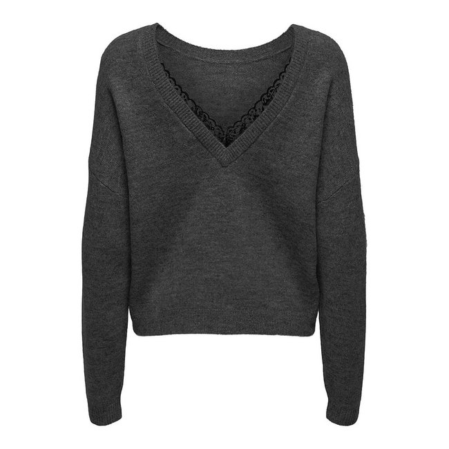 Pull reversible col V en dentelle - ONLY