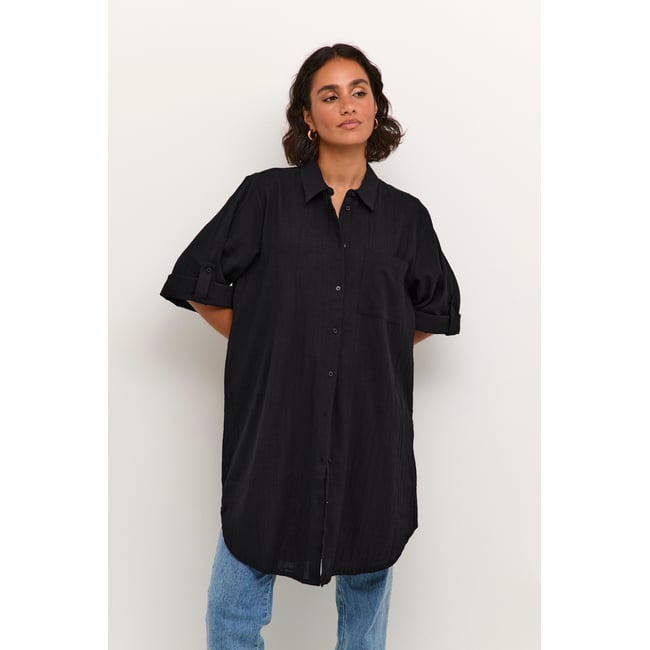 Chemise à manche courte noir black deep <span itemprop=