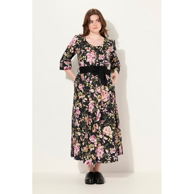 Robe maxi en lin mélangé - ULLA POPKEN