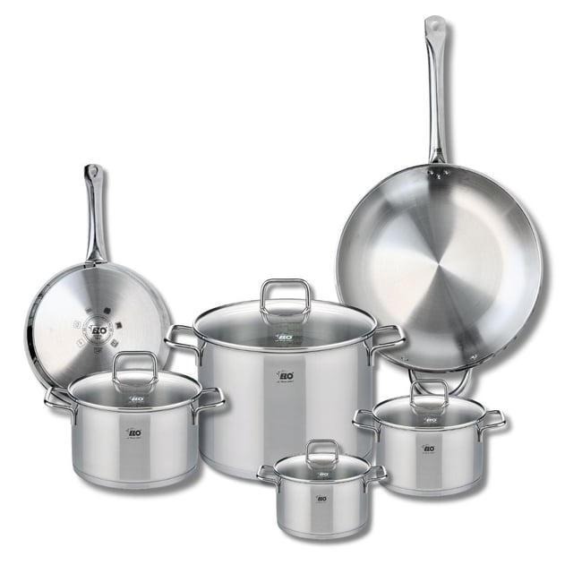 2 poêles 24/32cm + 4 faitouts 14/16/20/26cm PROFI CITRIN gris <span itemprop=