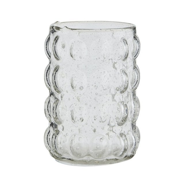 Vase droit verre bulles Couleur transparent <span itemprop=