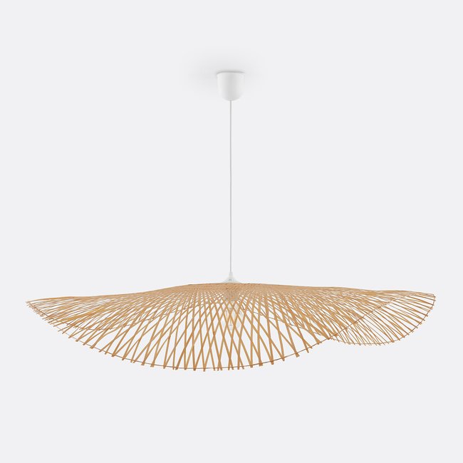 Suspension en bambou aérienne Ø 100 cm, Ezia Couleur naturel <span itemprop=
