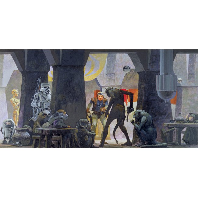 Papier peint Komar - Star Wars Classic RMQ Mos Eisley Streets - 500 x 250 cm Couleur gris <span itemprop=
