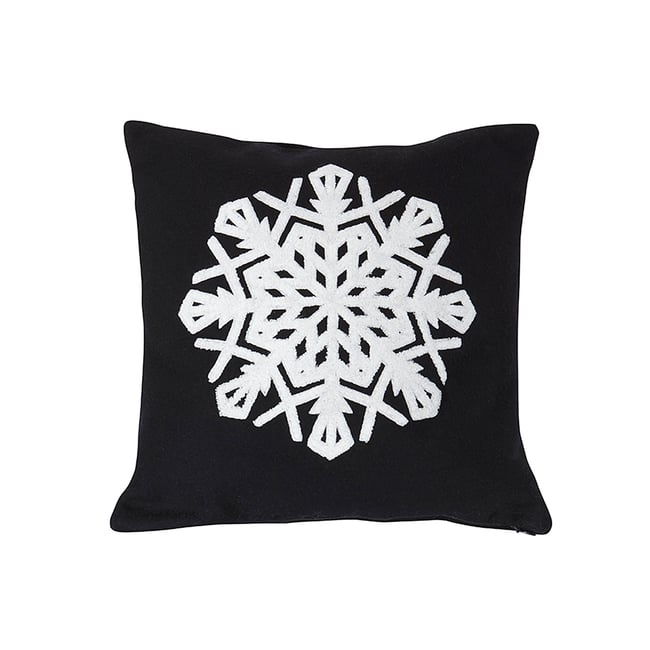 Housse de coussin décoratif en laine 40x40 NOËL noir <span itemprop=