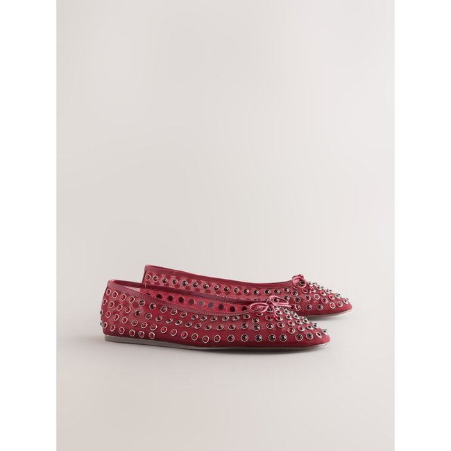 Ballerines ornées de mesh et pierres - NEXT
