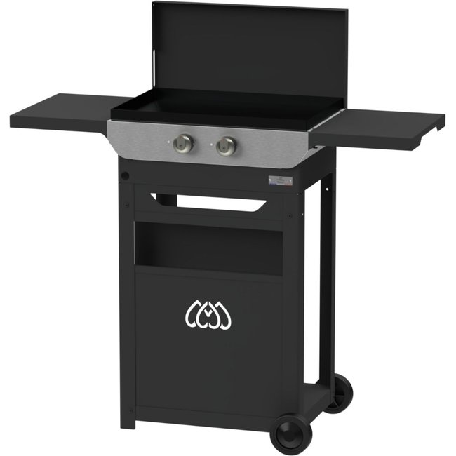 Plancha électrique original 260 duo edition 2 brûleurs sur chariot, 60x40 cm noir <span itemprop=