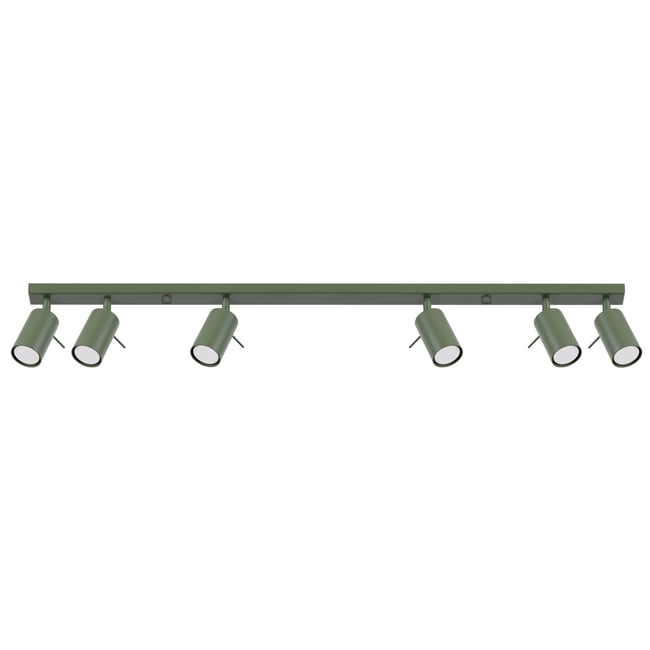 Plafonnier Acier Vert Olive GU10 6 Ring Couleur vert <span itemprop=