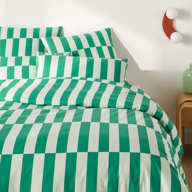 Tabaka Green 50% Recycled Cotton Duvet Cover green LA REDOUTE INTERIEURS