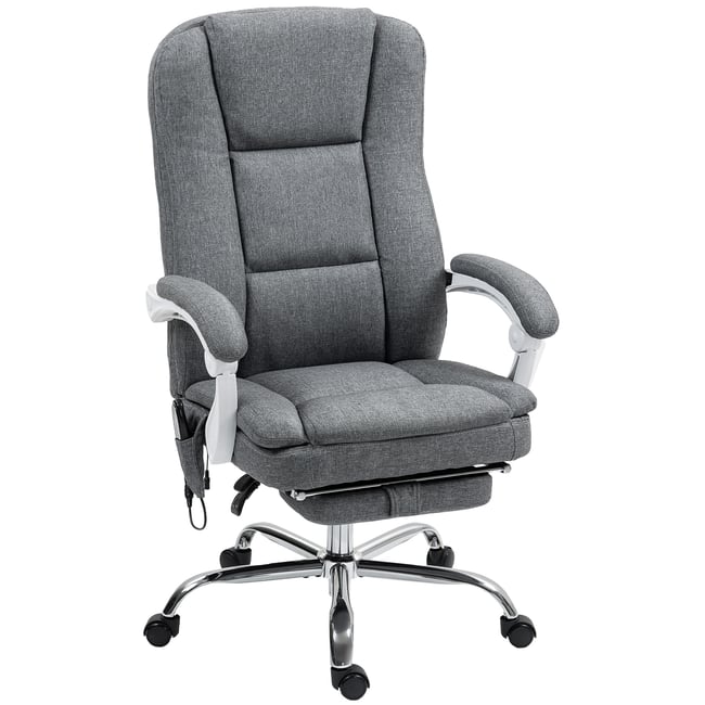 Fauteuil de bureau avec fonction massage Couleur gris <span itemprop=
