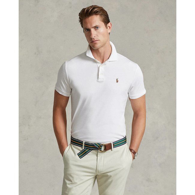 Polo recto custom fit de punto interlock - POLO RALPH LAUREN
