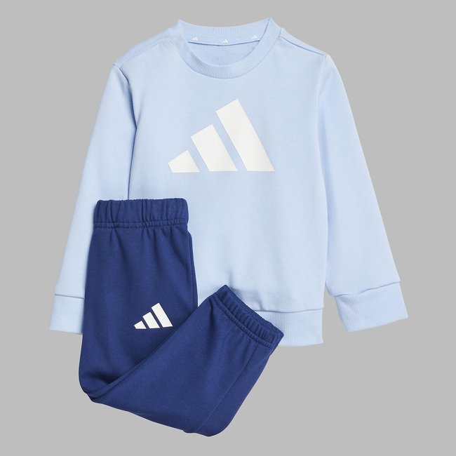 Conjunto de desporto, em moletão marinho/azul claro <span itemprop=