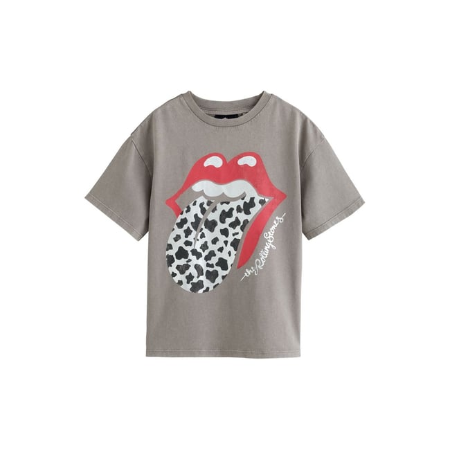 T-shirt rolling stones oversize gris anthracite <span itemprop=