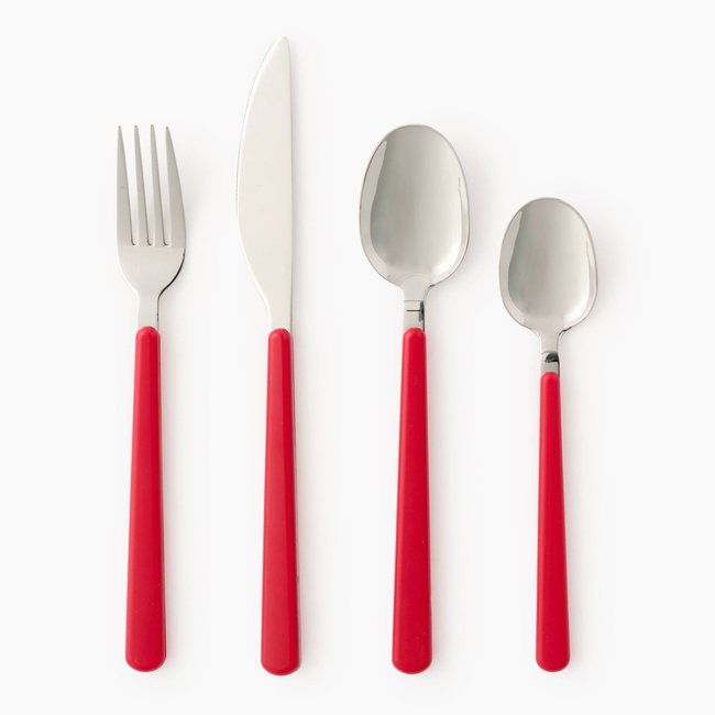 Ménagère 24 pièces, gamme bahia Couleur rouge <span itemprop=