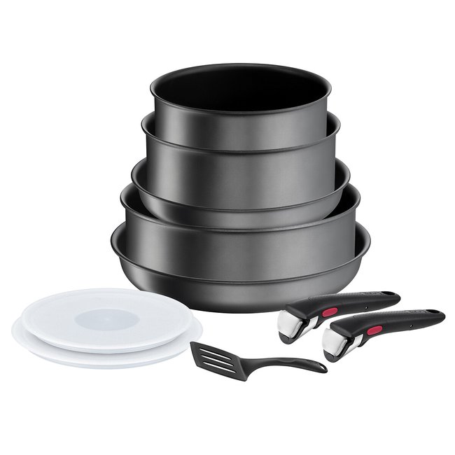 Conjunto de cozinha com 10 peças, Ingénio Daily Chef cinzento <span itemprop=