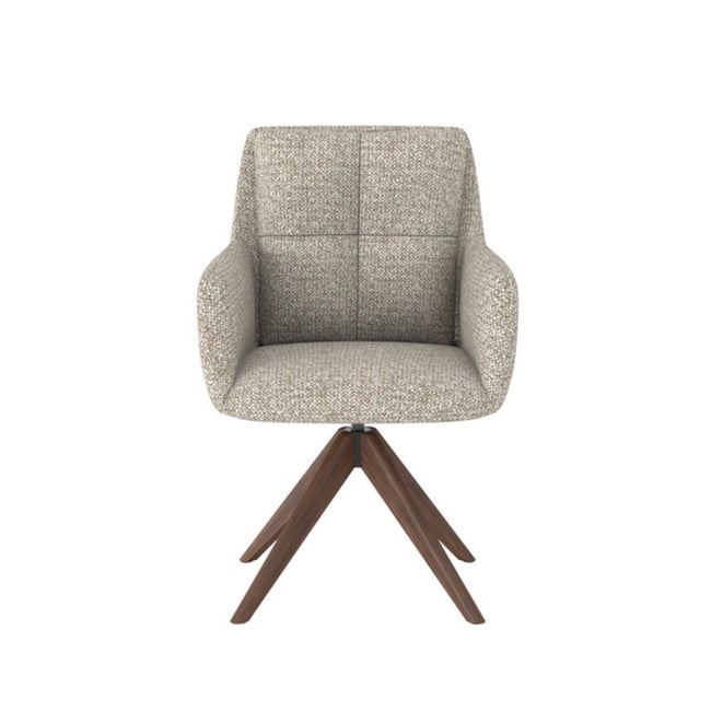 Chaise Bridge avec pieds en bois massif L61 cm - DANTE Couleur beige <span itemprop=
