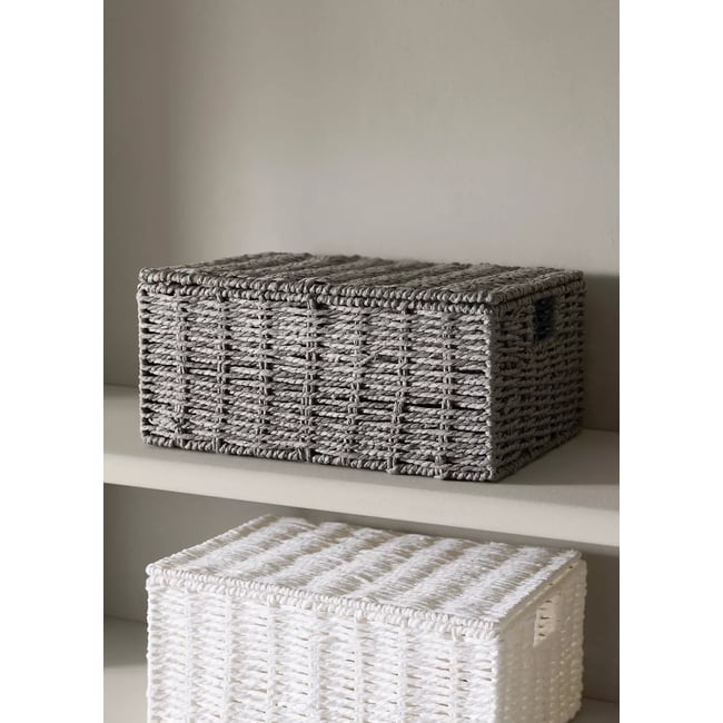 Boîte en papier tressé, taille moyenne - MANGO HOME