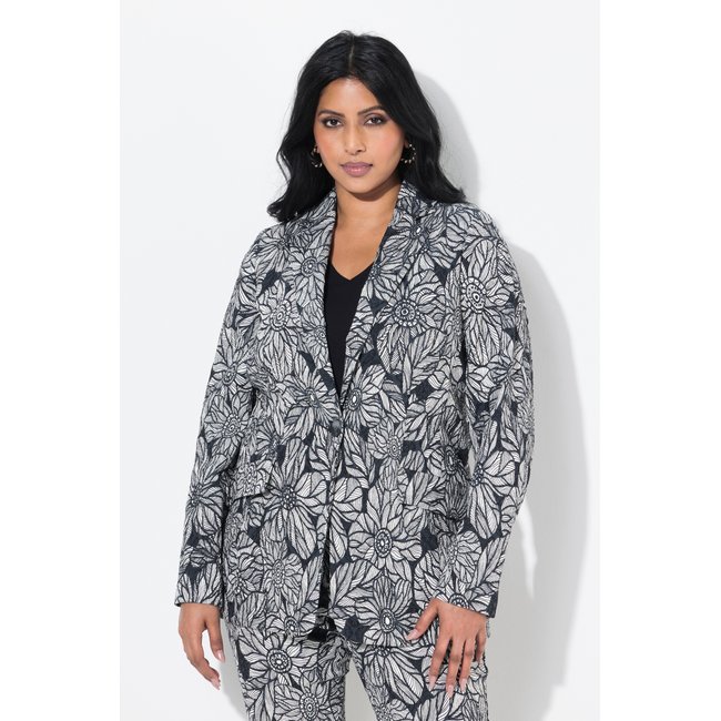 Blazer motif jacquard blanc neige <span itemprop=