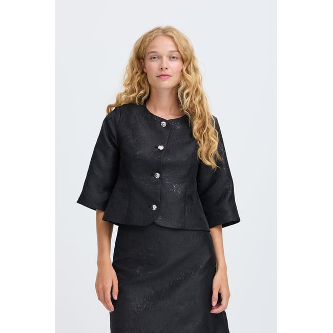 Veste noir bydrea shine floral <span itemprop=