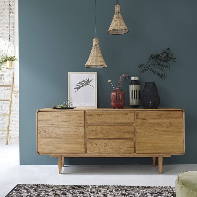 Commode en mindi massif 180 cm LISON Couleur naturel <span itemprop=