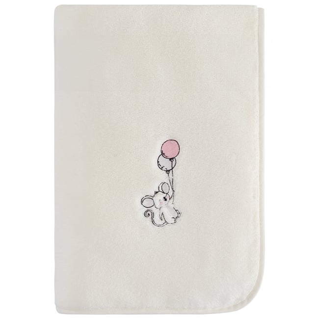 Drap de bain en coton peigné Zéro Twist BABY SOFT SOURIS SKY ecru <span itemprop=