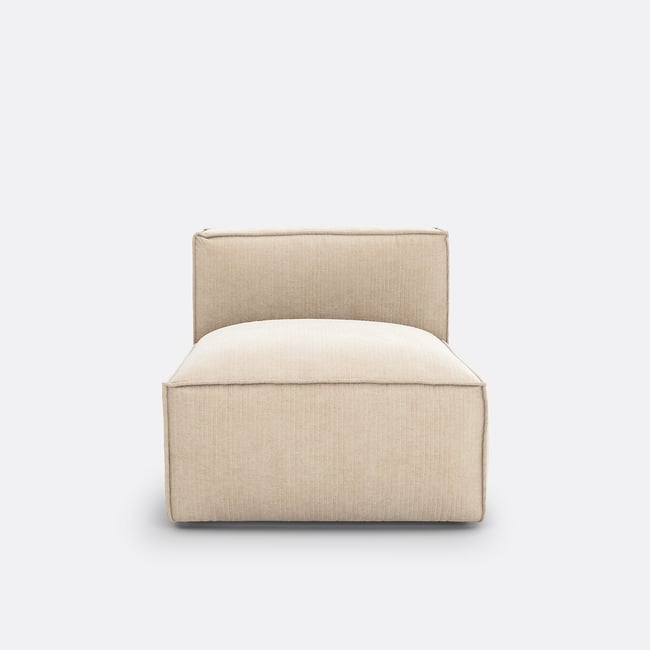 Fauteuil voor modulaire bank, in vintage ribfluweel, Seven - LA REDOUTE INTERIEURS