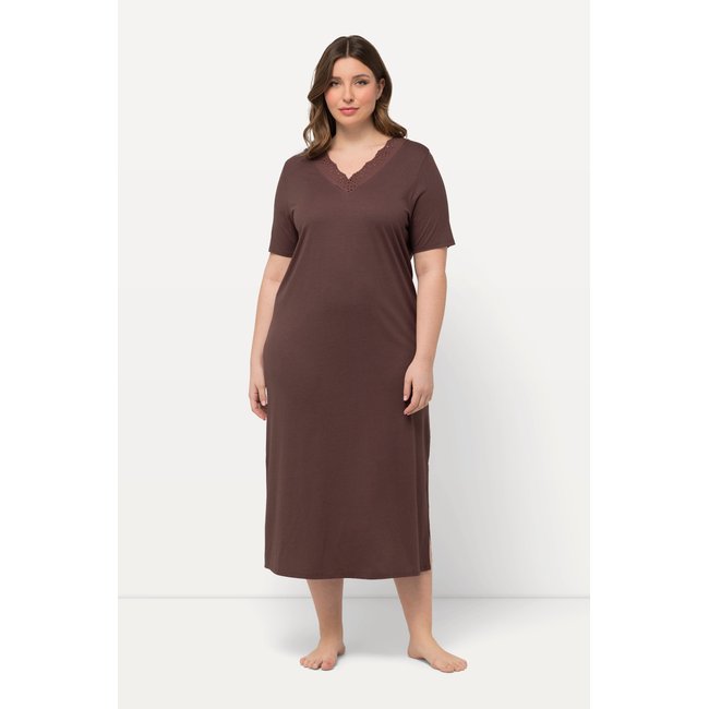 Chemise de nuit V, broderie, modal - ULLA POPKEN