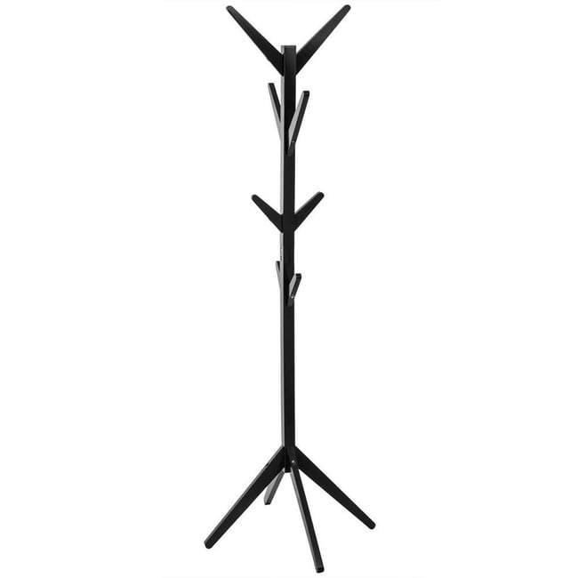 Porte-manteaux En Bois 8 Tiges Noir Couleur noir <span itemprop=