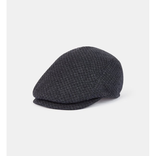 Casquette plate jongle tweed bleu <span itemprop=