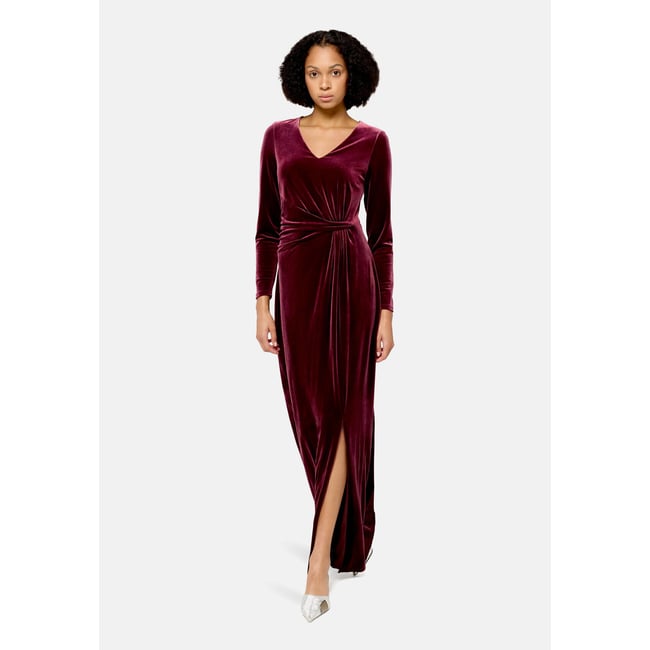 Robe de soirée à manches longues wild ruby <span itemprop=
