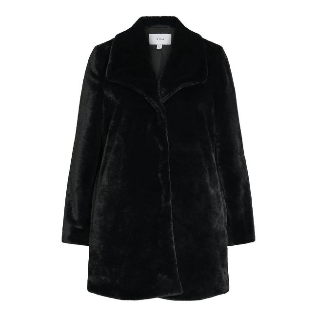 Faux Fur Coat, black, VILA