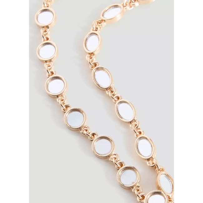 Collier effet cristaux or <span itemprop=