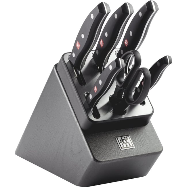 ZWILLING Signature Bloc de couteaux auto-aiguisant 7 pièces, technologie KiS, acier inoxydable no-color <span itemprop=