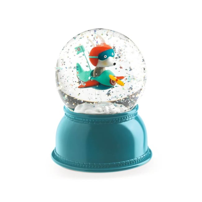 Veilleuse boule à neige Avion multicolor <span itemprop=