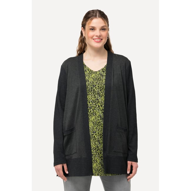 Veste en molleton, texture gaufrée noir <span itemprop=