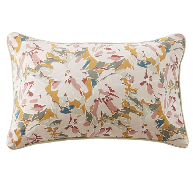 Coussin rectangulaire déhoussable 40x60 cm Gaze de Coton Garance multicolore <span itemprop=